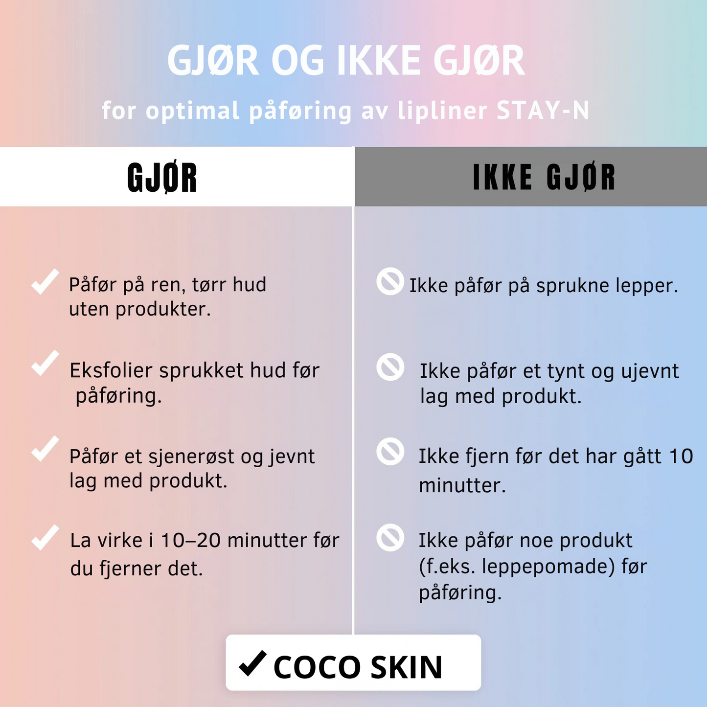 Magisk peel-off leppestift flekk