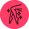 Glatt hud med permanente resultater icon