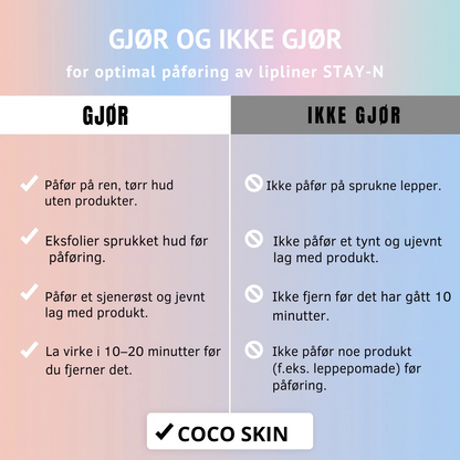 Magisk peel-off leppestift flekk